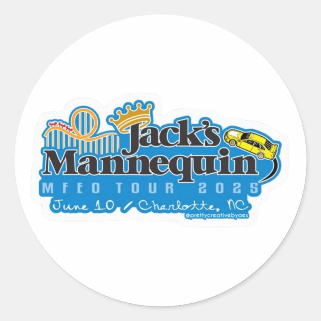 Adesivo Redondo JM MFEO Tour - Charlotte Sticker (Frente)