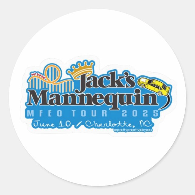 Adesivo Redondo JM MFEO Tour - Charlotte Sticker (Frente)