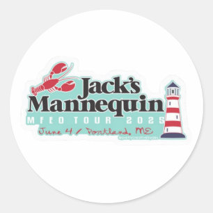 Adesivo Redondo JM MFEO Tour - Portland, ME Sticker
