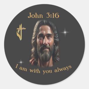 Adesivo Redondo João 3:16