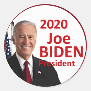 Adesivo Redondo Joe BIDEN 2020