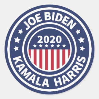 Adesivo Redondo Joe Biden Kamala Harris 2020