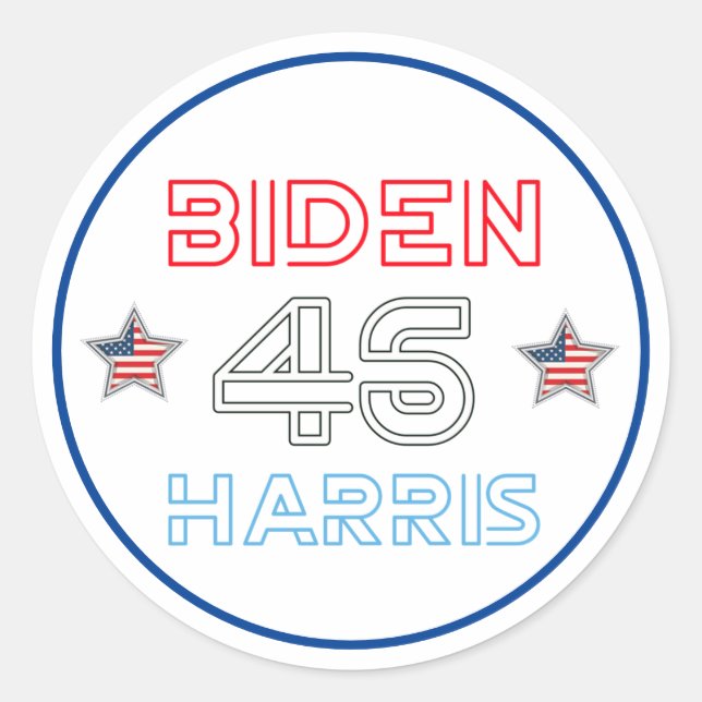 Adesivo Redondo Joe Biden Kamala Harris 2020 (Frente)