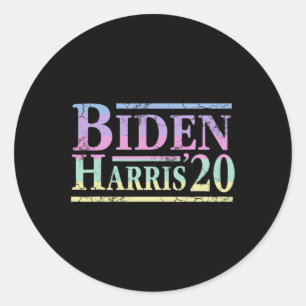 Adesivo Redondo Joe Biden Kamala Harris 2020 Anti-Trump Eleitoral
