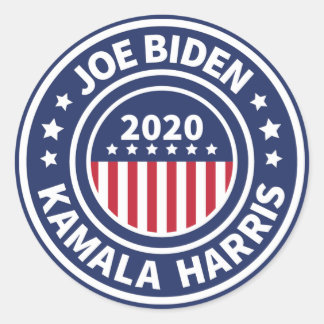 Adesivo Redondo Joe Biden Kamala Harris 2020 Stickers Quadrados