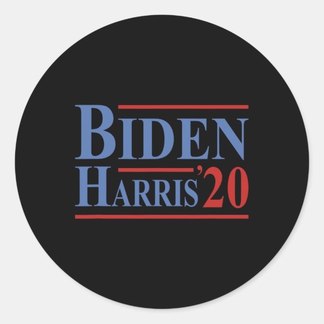 Adesivo Redondo Joe Biden Kamala Harris Presidente Democrata Liber (Frente)