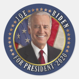 Adesivo Redondo Joe Biden para Presidente 2020 Foto Democrata