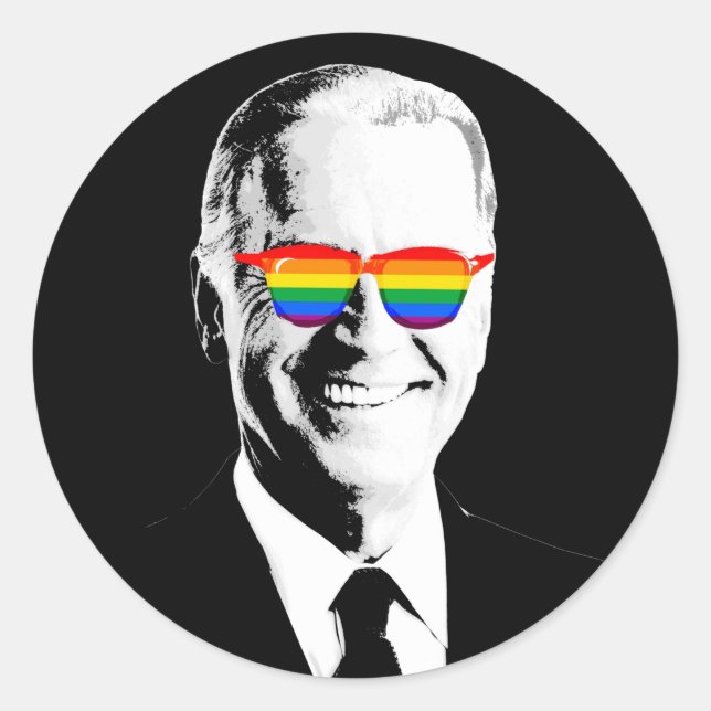 Adesivo Redondo Joe Biden Pride (Frente)