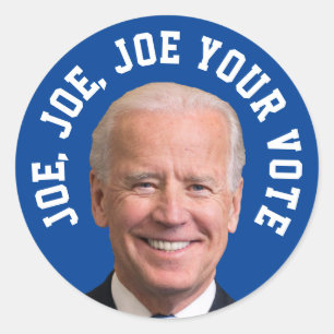 Adesivo Redondo Joe, Joe, seu voto