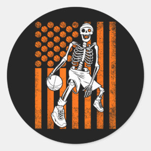 Adesivo Redondo Jogador americano de basquetebol de desvio america