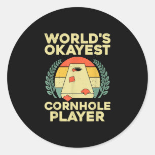 Adesivo Redondo Jogador Cornhole Design Corn Hole Cornhole legal