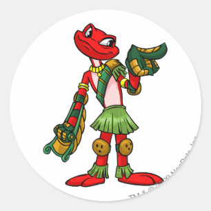 Adesivo Redondo Jogador da ilha do mistério de Nimmo