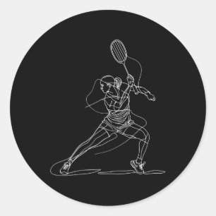 Adesivo Redondo Jogador De Badminton Do Jogador Do Badminton Jogad