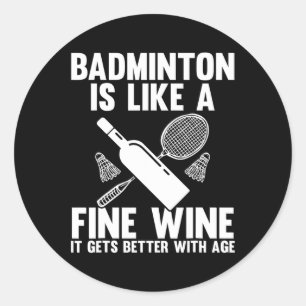 Adesivo Redondo Jogador de Badminton do Shuttle