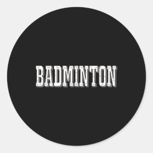 Adesivo Redondo Jogador de Badminton Peteca Remada Esmagar