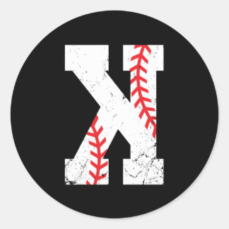 Adesivo Redondo Jogador de baseball K