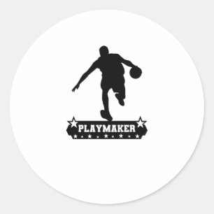 Adesivo Redondo Jogador de Basquete