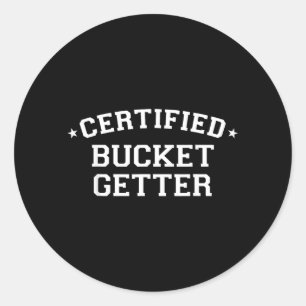 Adesivo Redondo Jogador de Basquete Certificado Buc Getter