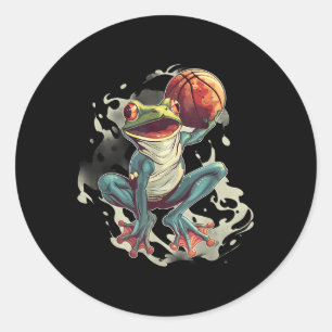 Adesivo Redondo Jogador De Basquete Para Trabalho de arte De Basqu