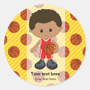 Adesivo Redondo Jogador de basquetebol