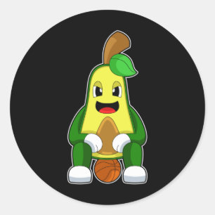 Adesivo Redondo Jogador de basquetebol Avocado