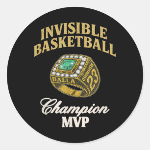 Adesivo Redondo Jogador de Beisebol Invisível Campeão MVP de Beise