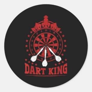Adesivo Redondo Jogador De Dart Legal Cita O Rei Das Trevas
