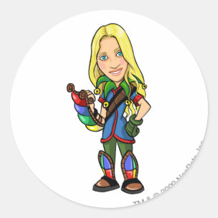 Adesivo Redondo Jogador de Funcionarios da Ilha Roo Socktastic