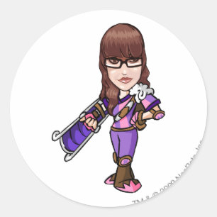 Adesivo Redondo Jogador de Funcionarios Pie Faerieland