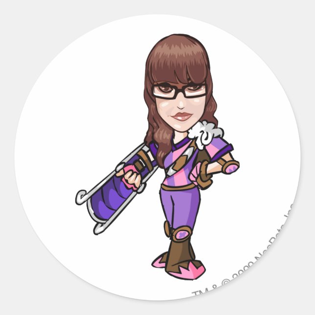 Adesivo Redondo Jogador de Funcionarios Pie Faerieland (Frente)