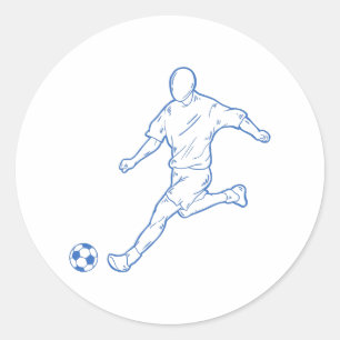 Adesivo Redondo jogador de futebol