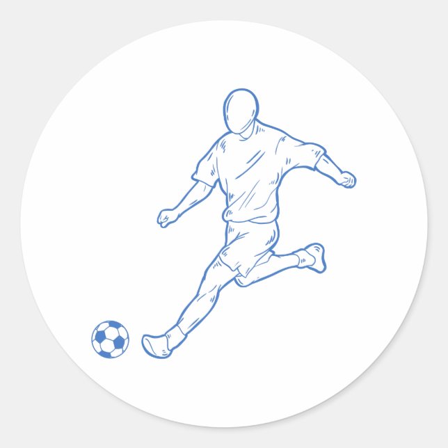 Adesivo Redondo jogador de futebol (Frente)