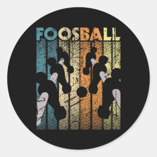 Adesivo Redondo Jogador de Futebol de Mesa Retro Vintage