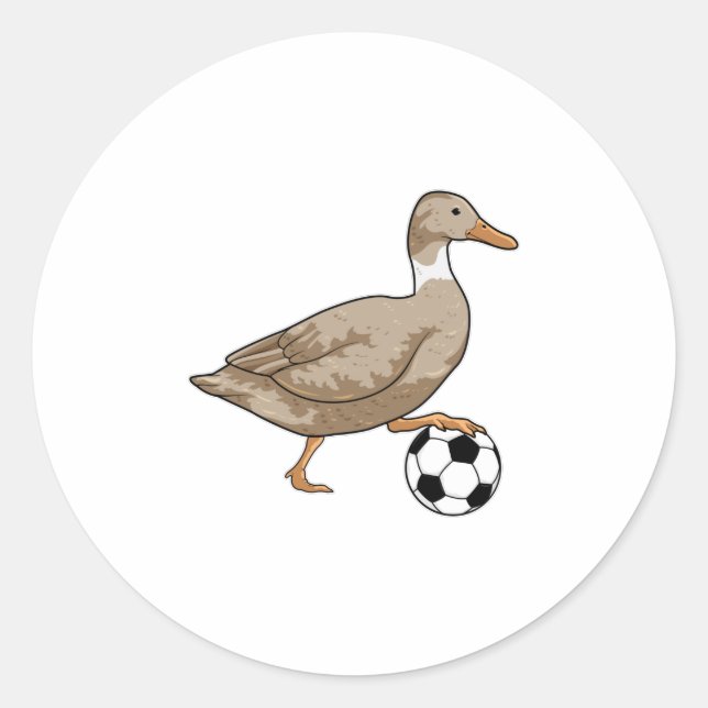 Adesivo Redondo Jogador de futebol do Duck (Frente)