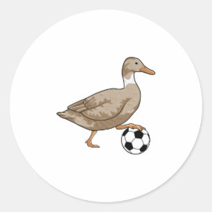 Adesivo Redondo Jogador de futebol do Duck