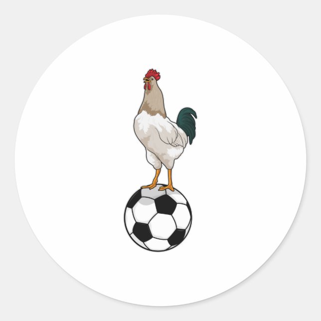 Adesivo Redondo Jogador de futebol do Rooster (Frente)