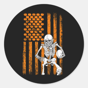 Adesivo Redondo Jogador de futebol Fan Gift Skeleton Homens de Hal
