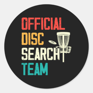 Adesivo Redondo Jogador de Golfe de Disco Frisbee Discóbolo Disco