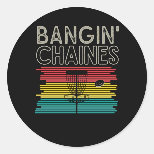 Adesivo Redondo Jogador de Golfe do Disco Engraçado do Esporte Fri (Frente)