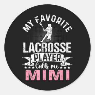 Adesivo Redondo Jogador de Lacrosse Favorito Me Chama De Mimi Engr