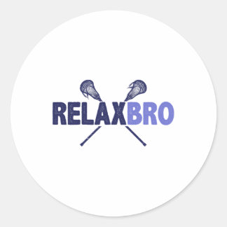 Adesivo Redondo Jogador De Lacrosse Relaxe Por Homens Engraçados D
