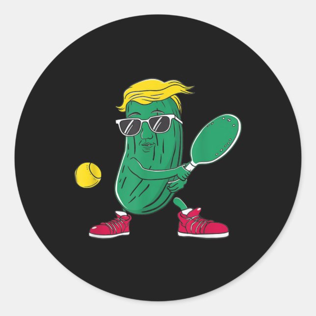 Adesivo Redondo Jogador de picareta Patriótico Engraçado Jogando P (Frente)