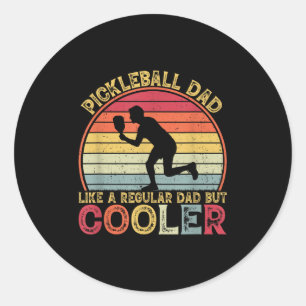 Adesivo Redondo Jogador de Pickleball Cita Pickleball Engraçado Gr