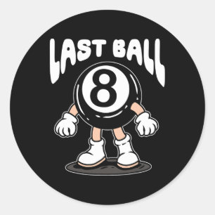 Adesivo Redondo Jogador de Piscina 8 Ball Billiard Oito Ball Billi