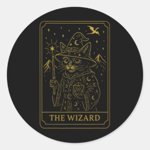 Adesivo Redondo Jogador de Rpg Feiticeiro D20 Dados Nerdy Geek Gat