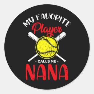Adesivo Redondo Jogador de Softll Americano Game Nana Sports Softl