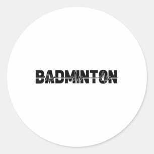 Adesivo Redondo Jogador de Tartaruga Badminton - Equipe Racquet Ek