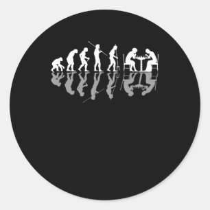 Adesivo Redondo Jogador de xadrez do Chess Evolution