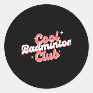 Adesivo Redondo Jogador do Clube Desportivo Badminton Racket