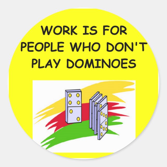 Adesivo Redondo jogador DOMINOES (Frente)